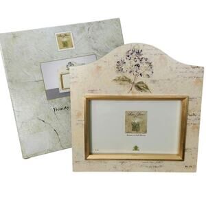 NEW Cheri Blum Gold Hydrangea Photo Frame Floral Garden Fetco